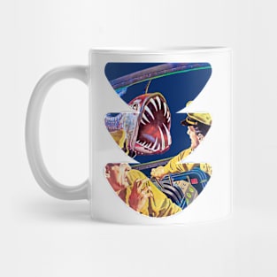 Marine Horror Retro Vintage Design: A Fusion of Fantasy, Sci-Fi, Art, and Comic Book Inspirations Mug